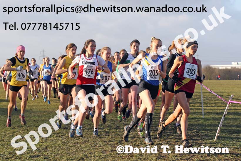 Senior womens Northern Cross Country  Championships, Pontefract. Photo: David T. Hewitson/Sports for All Pics
